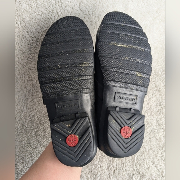 HUNTER Waterproof Women Clog Size 9 Us Color Black Perfect For Spring - Picture 10 of 13